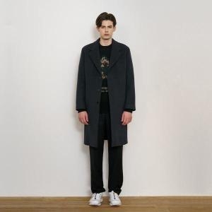 지이크 파렌하이트 F 다크그린 울 체크 롱 코트_FDLAX7527