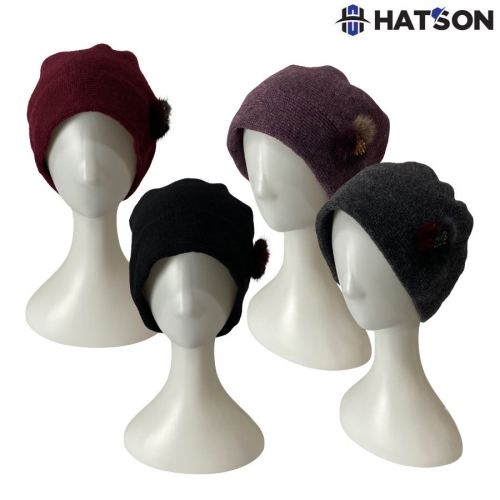 햇츠온 여성 러블리 니팅 비니 모자 H14-404