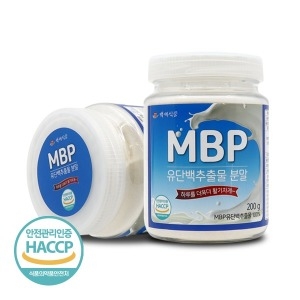 백세식품 MBP 유단백추출물 분말 200g 1통 단백질 보충 HACCP