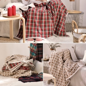 벨라이프 극세사 담요 양털 두겹 솔리드 패턴 체크 무릎담요 블랭킷 사무실 학교 캠핑 차박