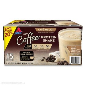 Atkins 앳킨스 고 단백질 음료 커피맛 프로틴 쉐이크 15입합4.88L