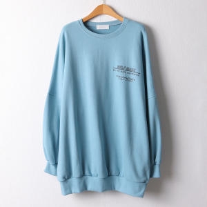 아이우먼 루즈핏셀프코튼맨투맨 KYF641M111 빅사이즈