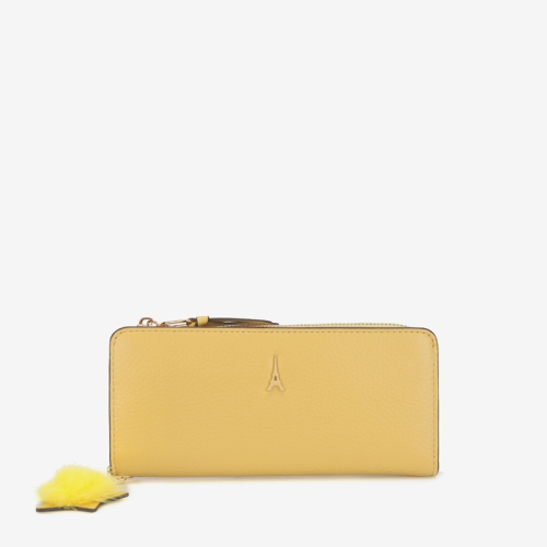 엘레강스 NC   _ 작고 얇은 소가죽 노랑 장지갑_BNSW02AY