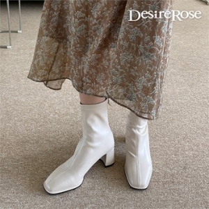 디자이어로즈 여자 가죽 절개라인 블럭굽 앵클부츠 6cm 7776293