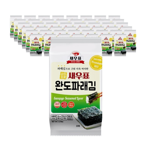 완도물산 새우표 완도 파래 도시락김 4g [48개] - 에누리 가격비교
