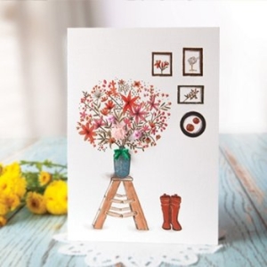 프롬앤투  오렌지 플라워 카드 FT222-3