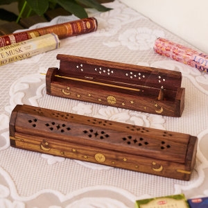 헤븐센스 문 박스 인센스 홀더 스틱 콘 향 받침대 향통