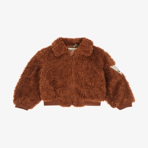 보보쇼즈 키즈 아동공용 BOBO CHOSES KIDS Sheepskin jacket BROWN 브라운 221AC119 BR..