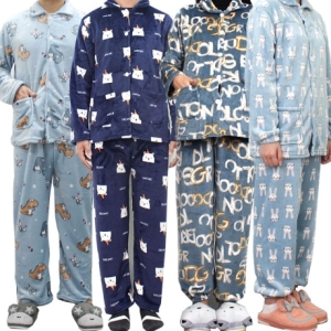 쓰리몰 신상 남녀 수면밍크 잠옷세트 극세사 밍크 겨울 잠옷 W79A8D0