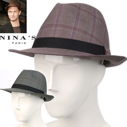 니나스파리 빅스몰사이즈_멋남클래식체크 중절모자 1SS141 3980_1SS141