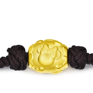 월트디즈니  주대복 24K순금999 미니 블랙밧줄 참팔찌 19196-R