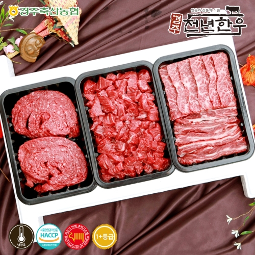 경주축협  경주천년한우 1+등급 갈비살 500g