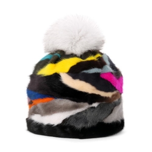 닥스 시즌잡화 모자 멀티 컬러 밍크 비니 DK18WEX002 핑크