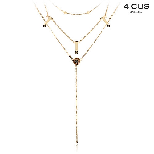 스타코퍼레이션  4CUS  4CUS Y드롭골드바레이어링목걸이_F92AN20854