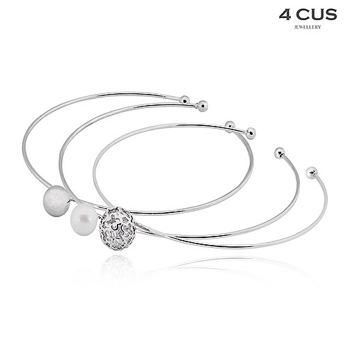 스타코퍼레이션  4CUS  4CUS 클로버볼슬림레이어링뱅글_F9F2ABL16086