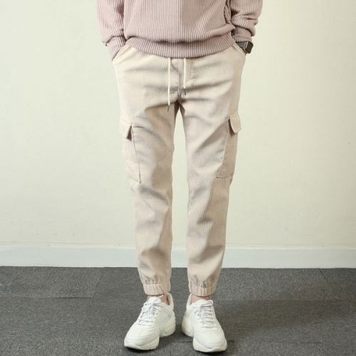 프랭키뉴욕 남자 카고 골덴 기모 조거팬츠 겨울 두꺼운 코듀로이 밴딩 바지