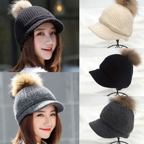 SMC  W220D2C 밍크방울 챙니트모자 S802탈부착 밍크방울챙니트모자 탈부착모자 니트모자 털모자 겨울모자 복수할인