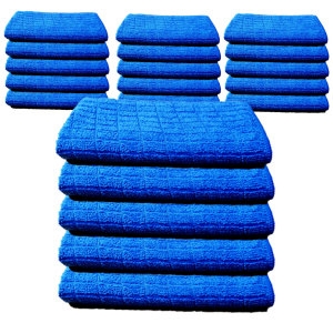 월드크린  바둑 극세사 행주 30x40 파랑 20개 손걸레 주방 업소