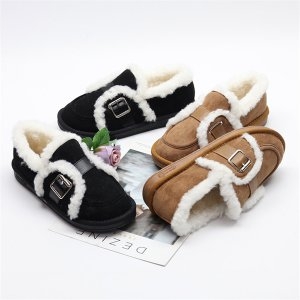 잇백잇슈 여성겨울털단화 모카신 둥근코 벨트장식 7833094