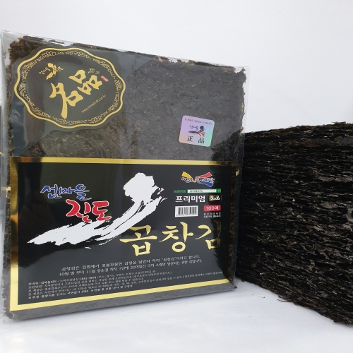 섬마을진도  곱창김 명품블랙라벨 100매 햇김 곱창돌김