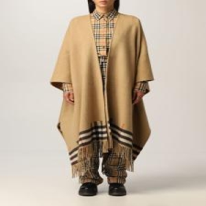 버버리 여성 체크 울 캐시미어 리버시블 케이프_8037498