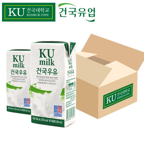 건국유업 멸균 우유 200ml