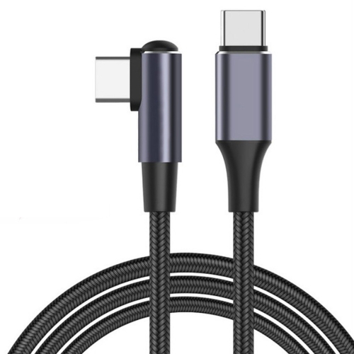 바라보고  100W USB C타입 ㄱ자 CtoC 5A 100W 고속 충전 케이블