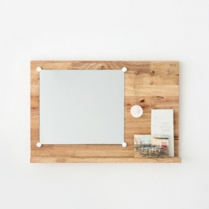 마켓비  BENKU 선반형 사각거울 고무나무 9375.6771