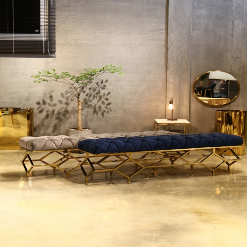 끌레오 벨벳 퀄팅 스티치 베드벤치 소파 체어