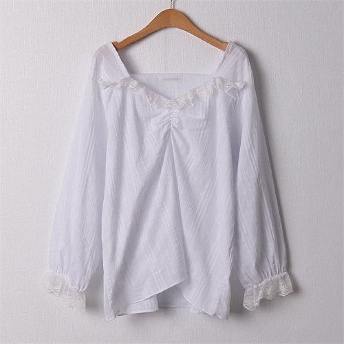 시드마켓 빅사이즈 퓨어브이넥블라우스 YPD264S104 미시옷 중년