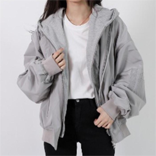 옷자락 세븐제이스 남녀공용 봄 가을 데일리 투웨이 후드집업 항공 점퍼  6609608