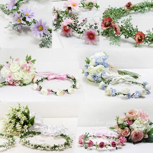 포유  미니 장미 화관