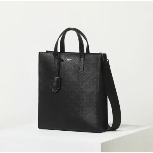 헤지스 남성 블랙 참장식 크로스 겸용 미니 토트백_HJBA2E885BK