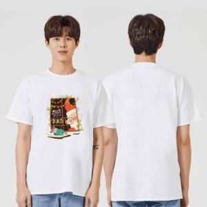 오너클랜 사랑 산타 겨울 밤 성탄절 그래픽 캐쥬얼 반팔티 C W96ECFA