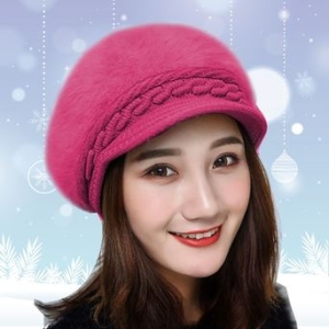 앙고라 패션겨울모자 여성털모자 방한 따뜻한 니트캡