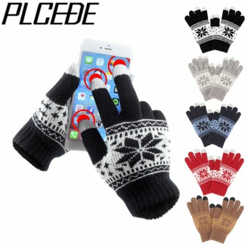 W0BED5F 플씨드  스마트터치 눈꽃장갑 한쌍