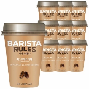 매일유업  바리스타룰스 로어슈거 250ml 10개 바리스타룰스 250ml 10개 스모키 로어슈거 모카 라떼 커피
