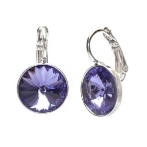 데일리 오스트리아스톤 원터치 귀걸이-보라W134D23