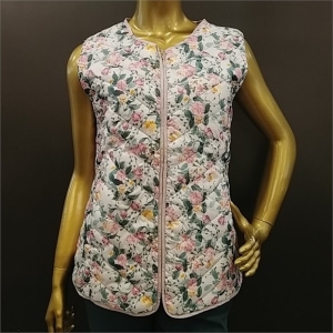 타마라 SH02 둥근 브이넥 나염조끼 TAVD221G1