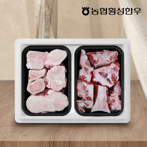 동횡성농협 농협횡성한우 사골700g+소뼈1kg 1.7kg