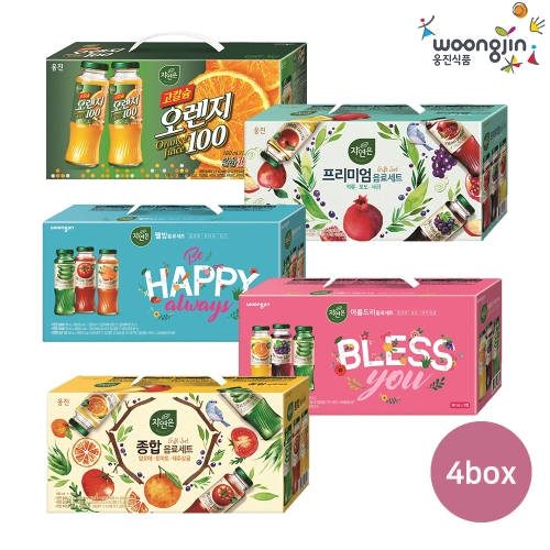 웅진식품 자연은 병 선물세트180ml 12병 4박스