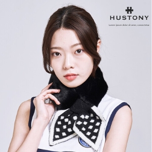 휴스토니 밍크 울 니트 넥워머 목토시 패션방한용품