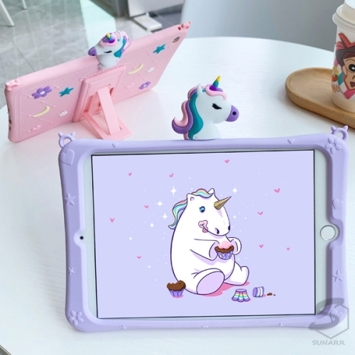 수나르  iPad 9세대 10.2인치 A2604 유니콘캐릭터스트랩실리콘 케이스