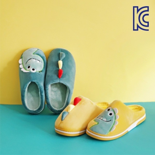 KC인증 보온쿠션 미끄럼방지 안전한 DINO 키즈슬리퍼 미끄럼방지 층간소음 키높이 안전 욕실 쿠션