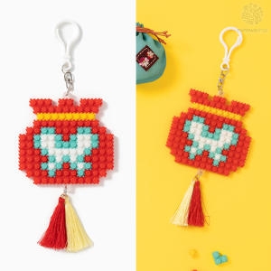 절 새해 전통 디폼블럭 8mm 도안 복주머니 만들기