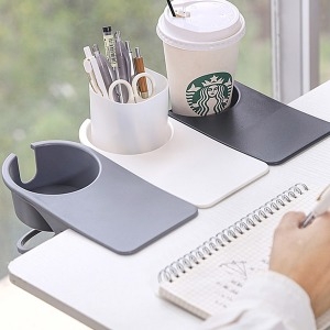 에코벨 다용도 수납 집게형 테이블 컵홀더 그린 사무실 받침