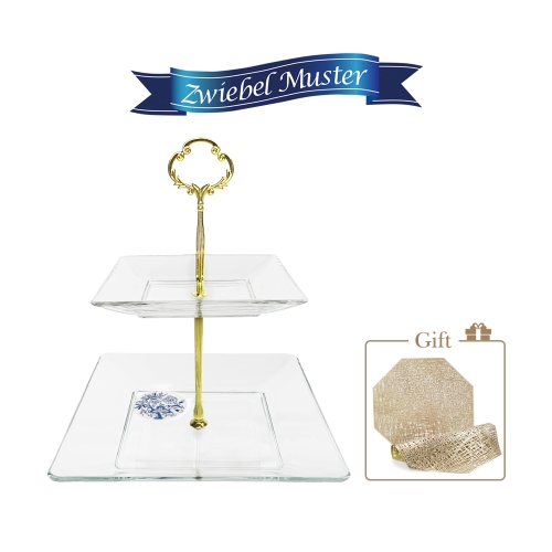 쯔비벨무스터 2단 케익접시