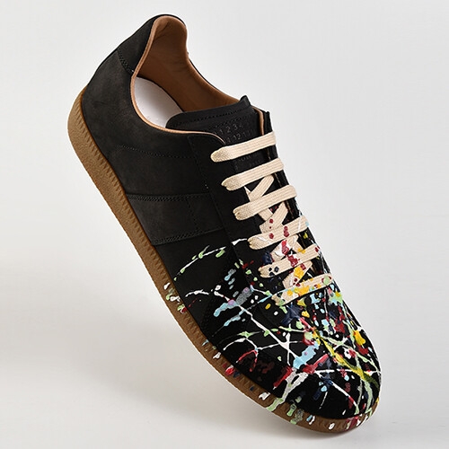 메종마르지엘라 독일군 레플리카 페인트 스니커즈_S57WS0240 P1892 963