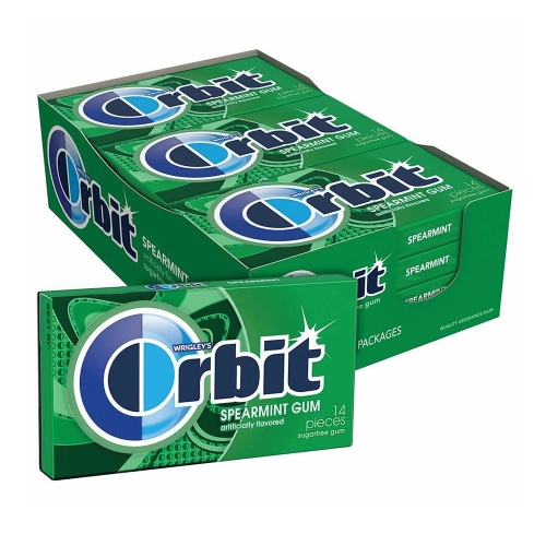 이클립스  ORBIT 오르빗 껌 페퍼민트 무설탕 츄잉 14피스 12팩
