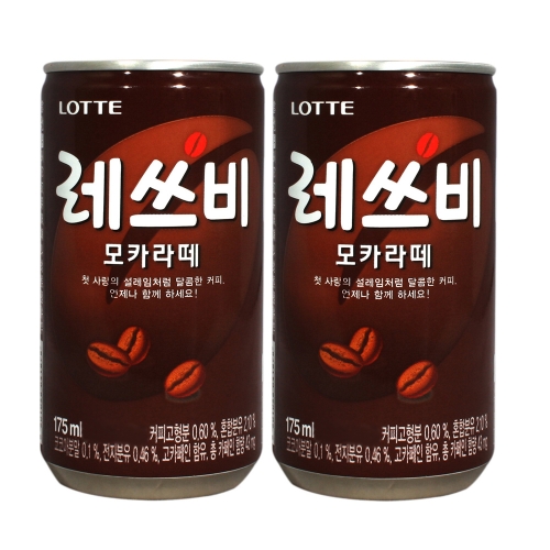 롯데칠성음료 레쓰비 모카라떼 175ml